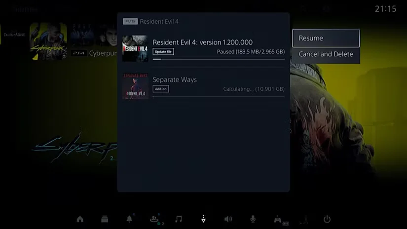 راهنمای آپدیت کنسول PS5+لینک دانلود 20 resume download PS5